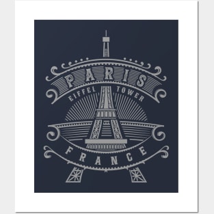 Paris France Eiffel Tower Vintage Posters and Art